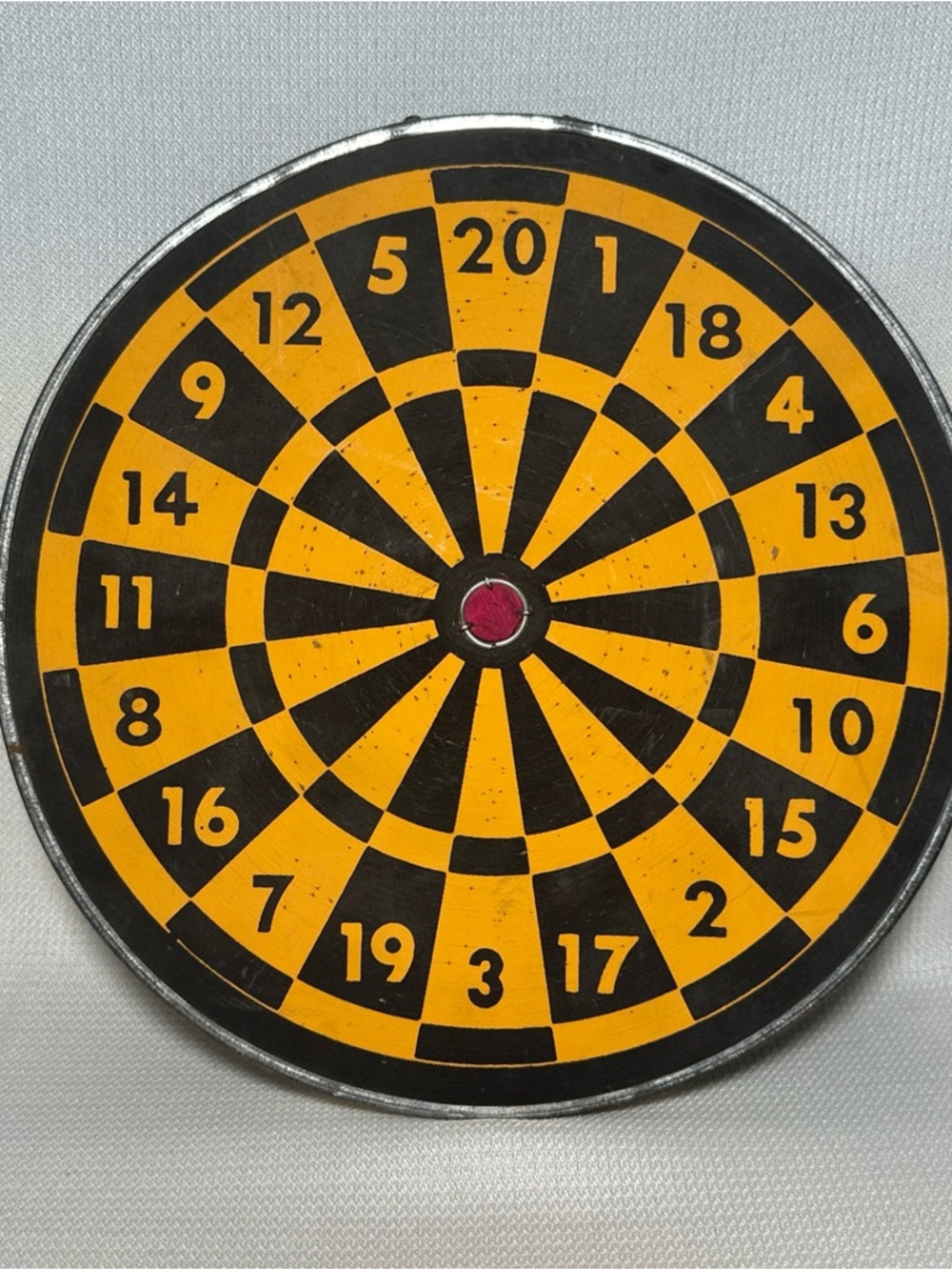 Yellow & Black Vintage Dartboard - Home Game Target